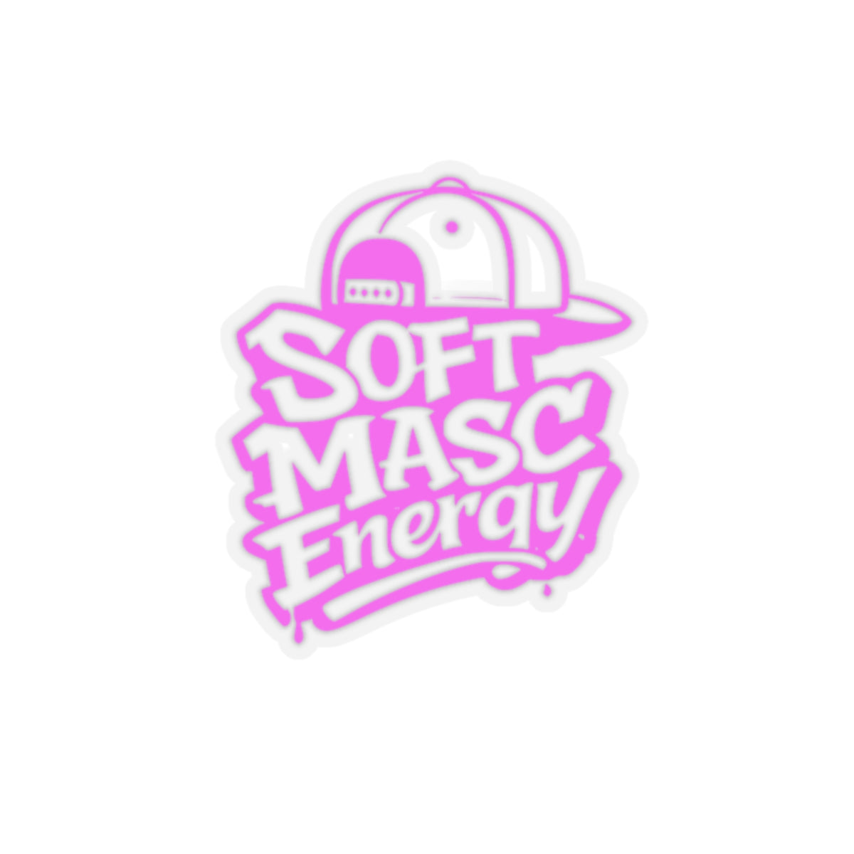Soft Masc Energy Sticker Pink Vinyl Kiss-Cut Decal