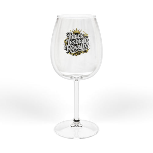 12oz Wine Glass Black Lesbian Royalty  Stemmed Wine Glass for Pride Gifts & LGBTQ+ Celebrations