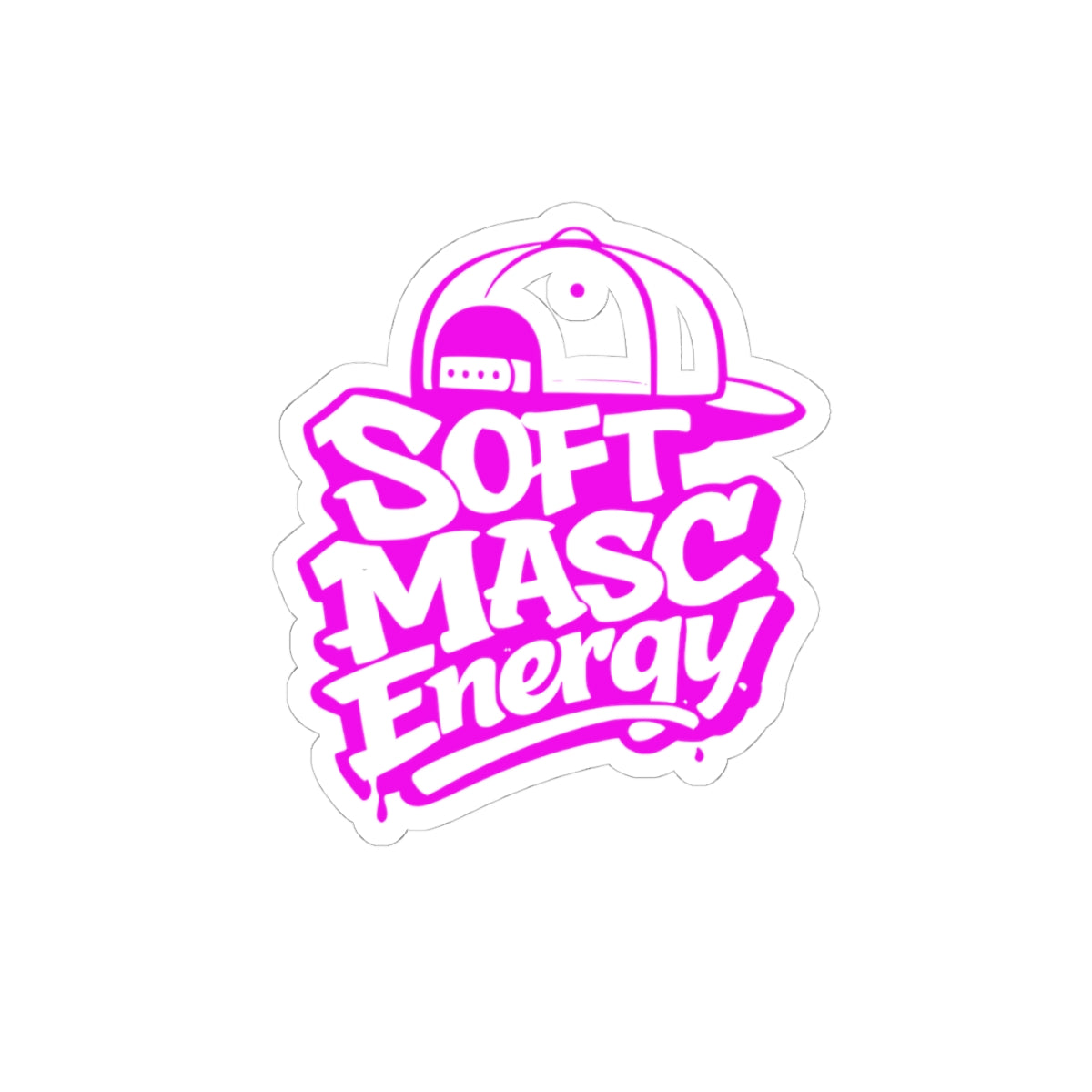 Soft Masc Energy Sticker Pink Vinyl Kiss-Cut Decal